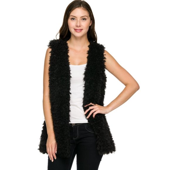 Jackets & Blazers - Faux Fur Long Vest NEW